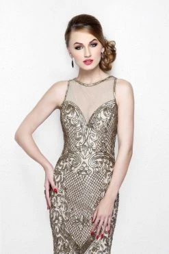 Formal Gowns Primavera Couture - Illusion Long Beaded Dress 1736 8 Formal Gowns Primavera Couture - Illusion Long Beaded Dress 1736