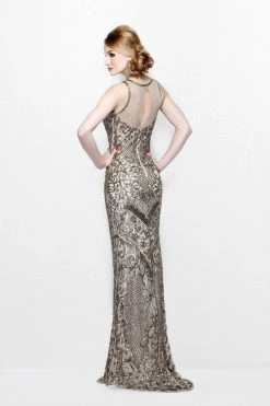 Formal Gowns Primavera Couture - Illusion Long Beaded Dress 1736 9 Formal Gowns Primavera Couture - Illusion Long Beaded Dress 1736