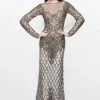 Formal Gowns Primavera Couture - Imperial Long Sleeved Full Beaded Long Sheath Dress 1720 1 Formal Gowns Primavera Couture - Imperial Long Sleeved Full Beaded Long Sheath Dress 1720