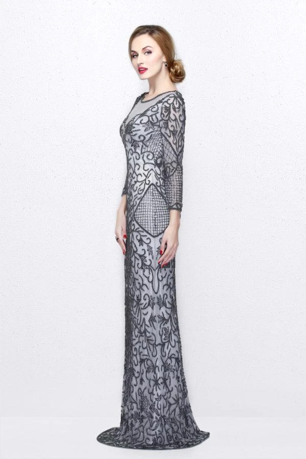 Primavera Couture - Long Fitted Sequined Dress 1749 Formal Gowns 4 Primavera Couture - Long Fitted Sequined Dress 1749 Formal Gowns