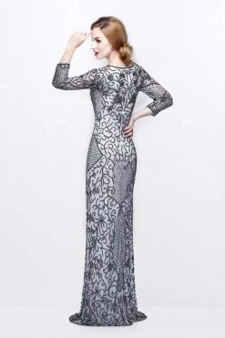 Primavera Couture - Long Fitted Sequined Dress 1749 Formal Gowns 10 Primavera Couture - Long Fitted Sequined Dress 1749 Formal Gowns