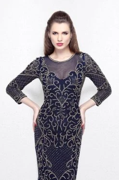 Primavera Couture - Long Fitted Sequined Dress 1749 Formal Gowns 12 Primavera Couture - Long Fitted Sequined Dress 1749 Formal Gowns
