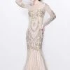 Primavera Couture - Long Sleeved Sheer Embellished Evening Gown 1701 Formal Gowns 2 Primavera Couture - Long Sleeved Sheer Embellished Evening Gown 1701 Formal Gowns