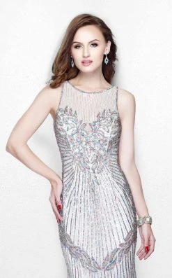 Formal Gowns Primavera Couture - Multi-Color Sequined Sleeveless Long Dress 1872 12 Formal Gowns Primavera Couture - Multi-Color Sequined Sleeveless Long Dress 1872
