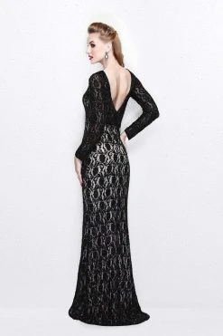 Primavera Couture - Posh Beaded Lace Bateau Illusion Sheath Gown 1710 Formal Gowns 7 Primavera Couture - Posh Beaded Lace Bateau Illusion Sheath Gown 1710 Formal Gowns