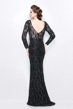 Primavera Couture - Posh Beaded Lace Bateau Illusion Sheath Gown 1710 Formal Gowns 9 Primavera Couture - Posh Beaded Lace Bateau Illusion Sheath Gown 1710 Formal Gowns