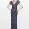 Formal Gowns Primavera Couture - Romantic Embellished Bateau Illusion Sheath Gown 1741 2 Formal Gowns Primavera Couture - Romantic Embellished Bateau Illusion Sheath Gown 1741