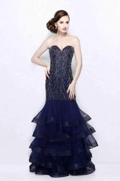 Primavera Couture - Scrumptious Strapless Sweetheart Tiered Mermaid Gown 1854 Formal Gowns