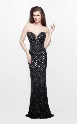 Primavera Couture - Sequined Sweetheart Long Sheath Gown 1527 14 Primavera Couture - Sequined Sweetheart Long Sheath Gown 1527
