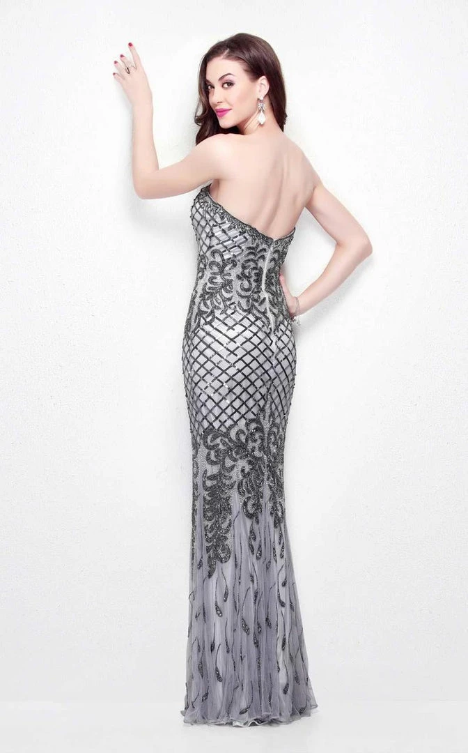 Primavera Couture - Sequined Sweetheart Long Sheath Gown 1527 6 Primavera Couture - Sequined Sweetheart Long Sheath Gown 1527