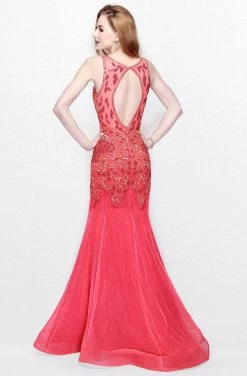Primavera Couture - Sequined V-Neck Mermaid Gown 1829 Formal Gowns