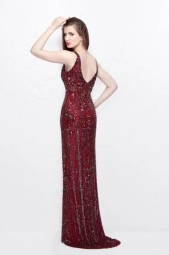 Formal Gowns Primavera Couture - Sleeveless V-Neck Beaded Long Dress 1734 10 Formal Gowns Primavera Couture - Sleeveless V-Neck Beaded Long Dress 1734