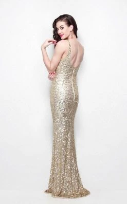 Primavera Couture - Sparkling Sleeveless Full Sequined Long Sheath Dress 1251 Formal Gowns