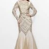Primavera Couture - Stunning Beaded Long Sleeve Mermaid Gown 1725 1 Primavera Couture - Stunning Beaded Long Sleeve Mermaid Gown 1725