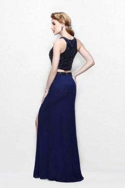 Primavera Couture - Two Piece Fitted Long Dress With Slit 1803 Formal Gowns 11 Primavera Couture - Two Piece Fitted Long Dress With Slit 1803 Formal Gowns