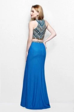 Primavera Couture - Two Piece Fitted Long Dress With Slit 1803 Formal Gowns 15 Primavera Couture - Two Piece Fitted Long Dress With Slit 1803 Formal Gowns