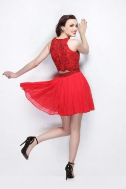 Cocktail Dresses Primavera Couture - Two Piece Sequined Cropped Top And A Line Mini Skirt Cocktail Dress 1615 9 Cocktail Dresses Primavera Couture - Two Piece Sequined Cropped Top And A Line Mini Skirt Cocktail Dress 1615