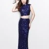 Formal Gowns Primavera Couture - Two Piece Sequined Long Dress 1766 2 Formal Gowns Primavera Couture - Two Piece Sequined Long Dress 1766