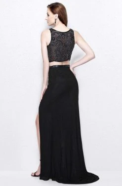 Primavera Couture - Two Piece Sleeveless Long Gown With Slit 1846 Formal Gowns