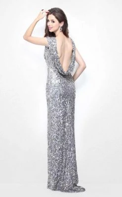 Formal Gowns Primavera Couture - Ultra Sparkling Plunging Back Long Sequin Sheath Dress 1256 13 Formal Gowns Primavera Couture - Ultra Sparkling Plunging Back Long Sequin Sheath Dress 1256