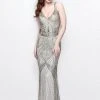 Primavera Couture - V-Neck Beaded Long Dress 1723 Formal Gowns 1 Primavera Couture - V-Neck Beaded Long Dress 1723 Formal Gowns