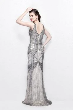 Primavera Couture - V-Neck Beaded Long Dress 1723 Formal Gowns 11 Primavera Couture - V-Neck Beaded Long Dress 1723 Formal Gowns