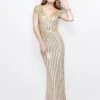 Primavera Couture - V-Neck Sequined Evening Gown 1709 1 Primavera Couture - V-Neck Sequined Evening Gown 1709