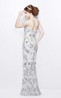 Formal Gowns Primavera Couture - Vibrant Two-Piece Strapless Sweetheart Sheath Gown 1884