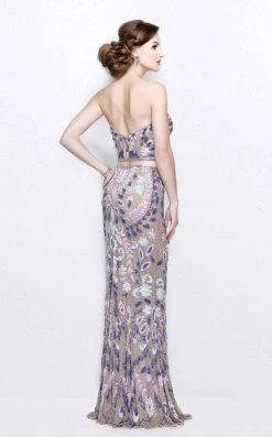 Formal Gowns Primavera Couture - Vibrant Two-Piece Strapless Sweetheart Sheath Gown 1884