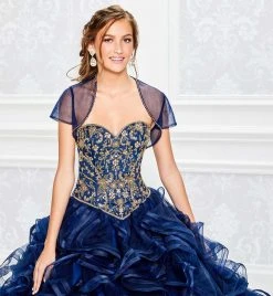 Princesa By Ariana Vara - Strapless Beaded Ruffled Ballgown PR11809 - 1 Pc Blush In Size 2 Available