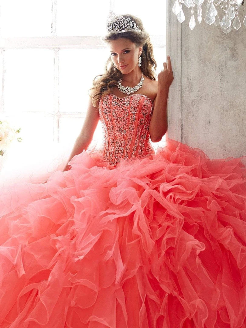 Long Dresses Quinceanera Collection - 26820 Strapless Sweetheart Ruffled Ballgown 6 Long Dresses Quinceanera Collection - 26820 Strapless Sweetheart Ruffled Ballgown