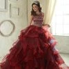 Quinceanera Collection - 26841 Three Piece Beaded Ruffled Ballgown