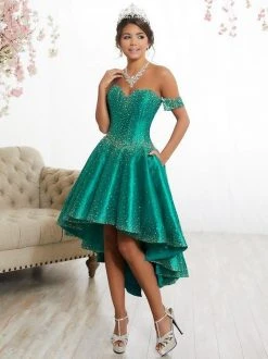 Quinceanera Collection - 26887 High Low Gown With Removable Skirt Long Dresses