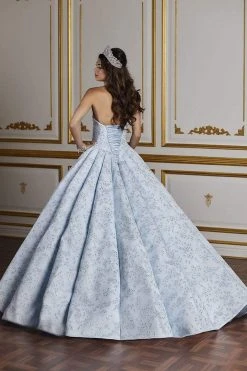 Formal Gowns Quinceanera Collection - 26932 Metallic Floral Lace Gown