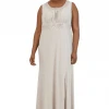 R&M Richards - Scoop Two Piece Formal Dress 3785W - 1 Pc Champagne In Size 22W Available
