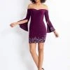 Rachel Allan - 4681 Off-Shoulder Bell Sleeves Dress 2 Rachel Allan - 4681 Off-Shoulder Bell Sleeves Dress
