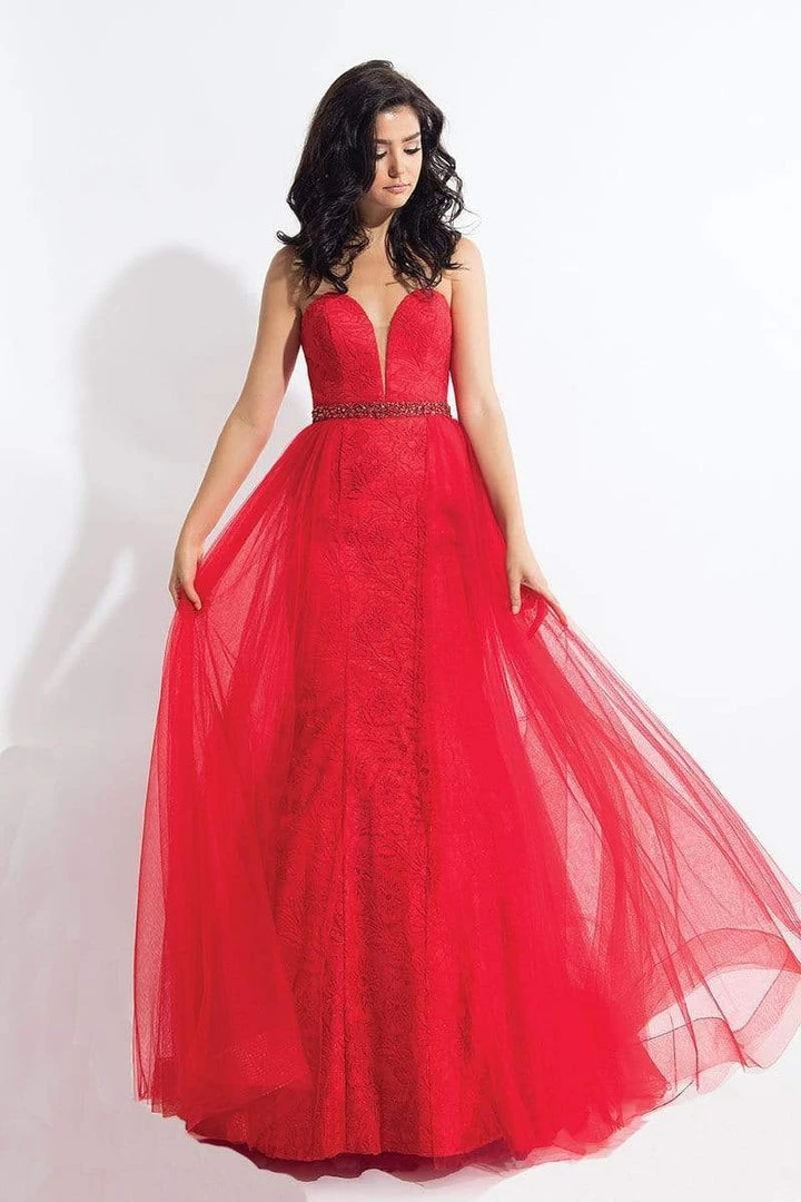 Rachel Allan - 6004 Strapless Tulle Overlay Mermaid Gown Formal Gowns 5 Rachel Allan - 6004 Strapless Tulle Overlay Mermaid Gown Formal Gowns