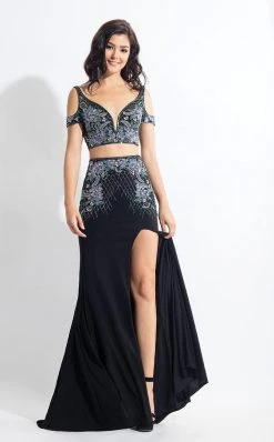 Rachel Allan - 6018 Lattice Embellished Two Piece Gown Formal Gowns