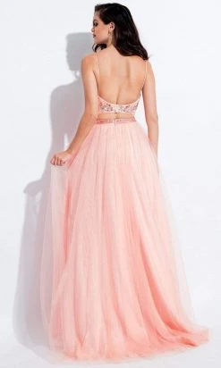 Rachel Allan - 6036 Two Piece Square A-line Dress Formal Gowns