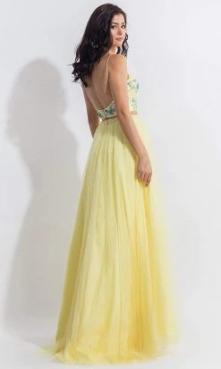 Rachel Allan - 6036 Two Piece Square A-line Dress Formal Gowns