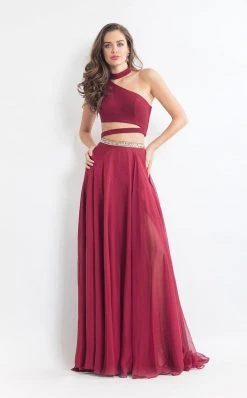 Rachel Allan - 6045 One Shoulder Strap Cutout Dress Formal Gowns