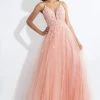 Formal Gowns Rachel Allan - 6057 Deep V-neck A-line Dress