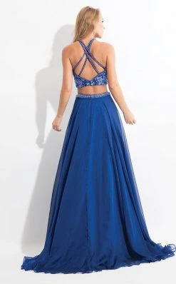Rachel Allan - 6063 Beaded Halter A-line Dress Formal Gowns 13 Rachel Allan - 6063 Beaded Halter A-line Dress Formal Gowns