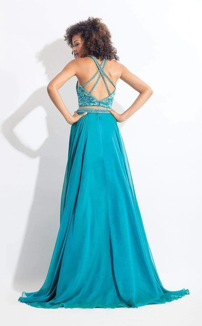 Rachel Allan - 6063 Beaded Halter A-line Dress Formal Gowns 9 Rachel Allan - 6063 Beaded Halter A-line Dress Formal Gowns