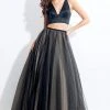 Formal Gowns Rachel Allan - 6065 Two Piece Plunging V Neck Gown 1 Formal Gowns Rachel Allan - 6065 Two Piece Plunging V Neck Gown