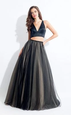 Formal Gowns Rachel Allan - 6065 Two Piece Plunging V Neck Gown