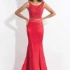 Formal Gowns Rachel Allan - 6070 Two Piece Beaded Trumpet Dress
