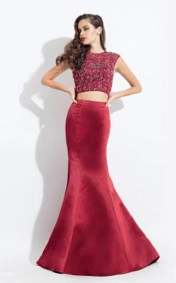 Formal Gowns Rachel Allan - 6074 Two Piece Beaded Jewel Mermaid Gown