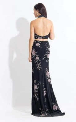 Formal Gowns Rachel Allan - 6086 Beaded Two Piece Floral High Halter Gown 9 Formal Gowns Rachel Allan - 6086 Beaded Two Piece Floral High Halter Gown