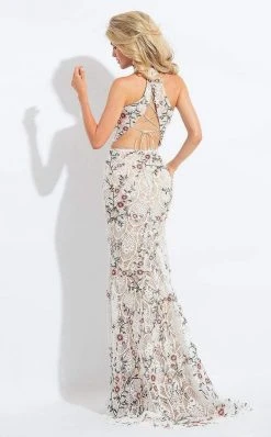 Rachel Allan - 6091 Two Piece Floral Appliqued Dress